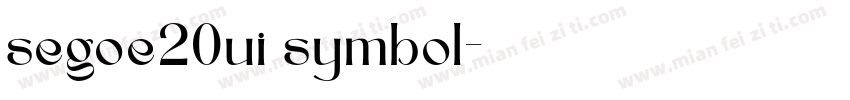 segoe20ui symbol字体转换